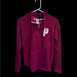 PINK Victoria's Secret Men's Zip-Up Sweater - Deep Pink